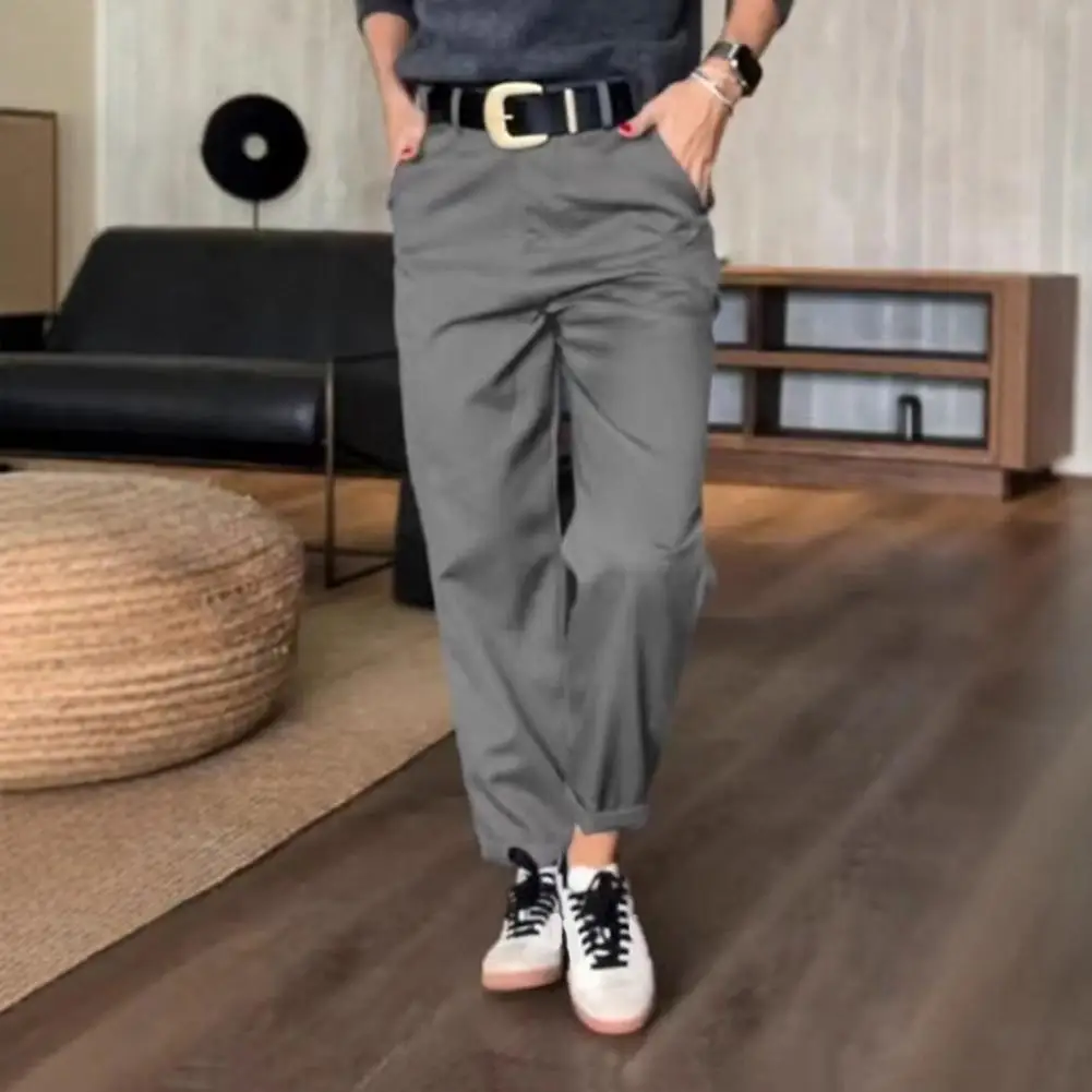 Women s High Waist Casual Straight Trousers Pants Women Casual Trousers Versatile and Simple Design
Women s High Waist Casual Straight Trousers Pants Women Casual Trousers Versatile and Simple Design