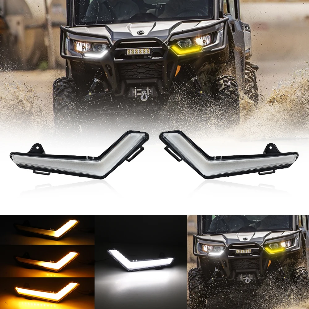 LED Front Flow Turn Signal Light DRL Lights for Can-Am Defender 2020+ Defender Max 2020+ Commander 2021
LED Front Flow Turn Signal Light DRL Lights for Can-Am Defender 2020+ Defender Max 2020+ Commander 2021