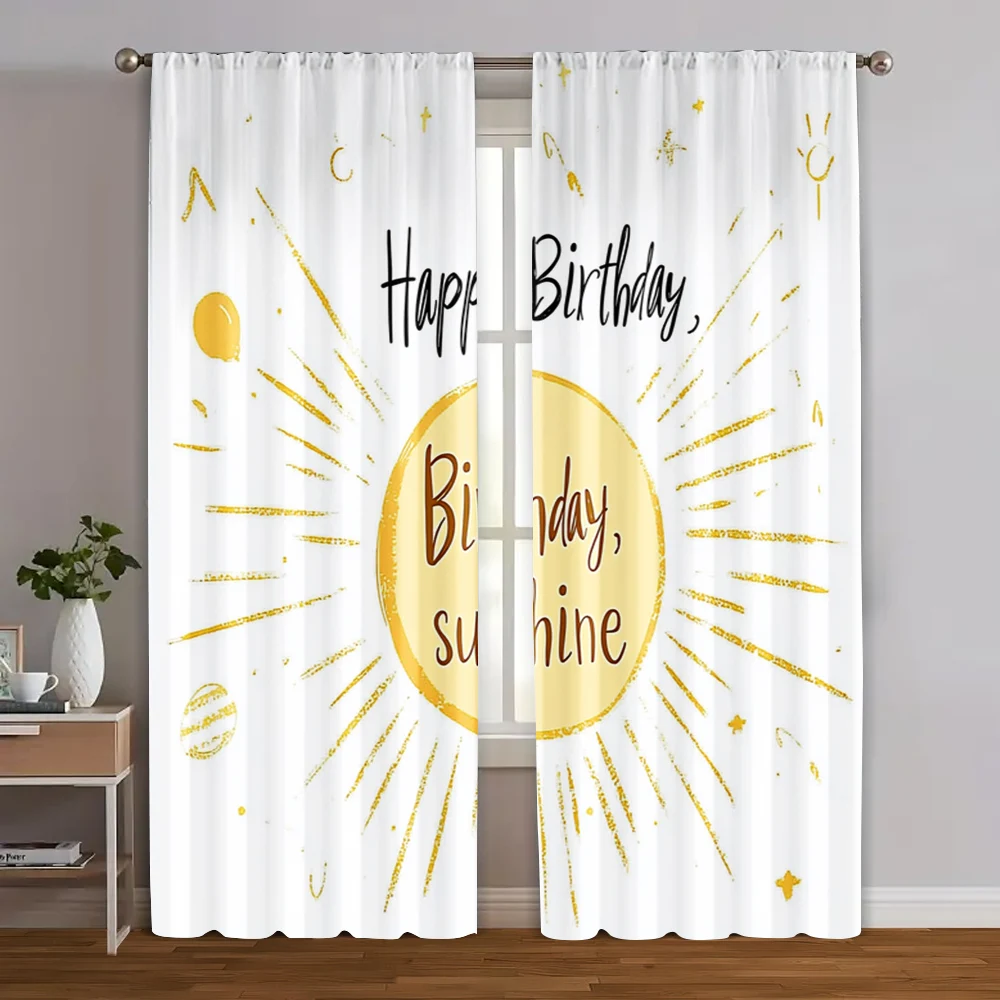 2pcs, Curtain Fabric Sunrise Happy Birthday Versatile Durable Polyester (without rod) Decorations Inside for Living Room &
2pcs, Curtain Fabric Sunrise Happy Birthday Versatile Durable Polyester (without rod) Decorations Inside for Living Room &