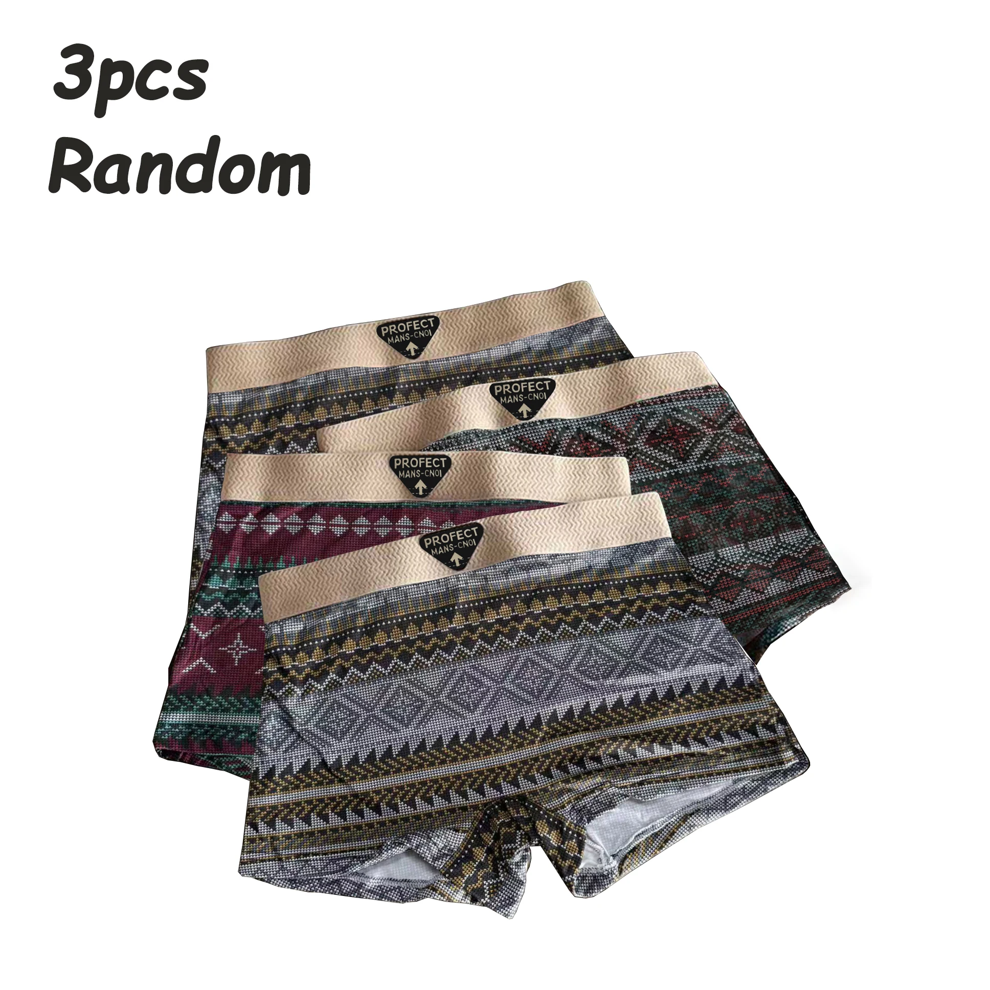 Random 3-Piece Ethnic Retro Men's Underwear Personalized Printed Men's Underwear Leisure Home Men's Underwear Hot Underwear
Random 3-Piece Ethnic Retro Men's Underwear Personalized Printed Men's Underwear Leisure Home Men's Underwear Hot Underwear