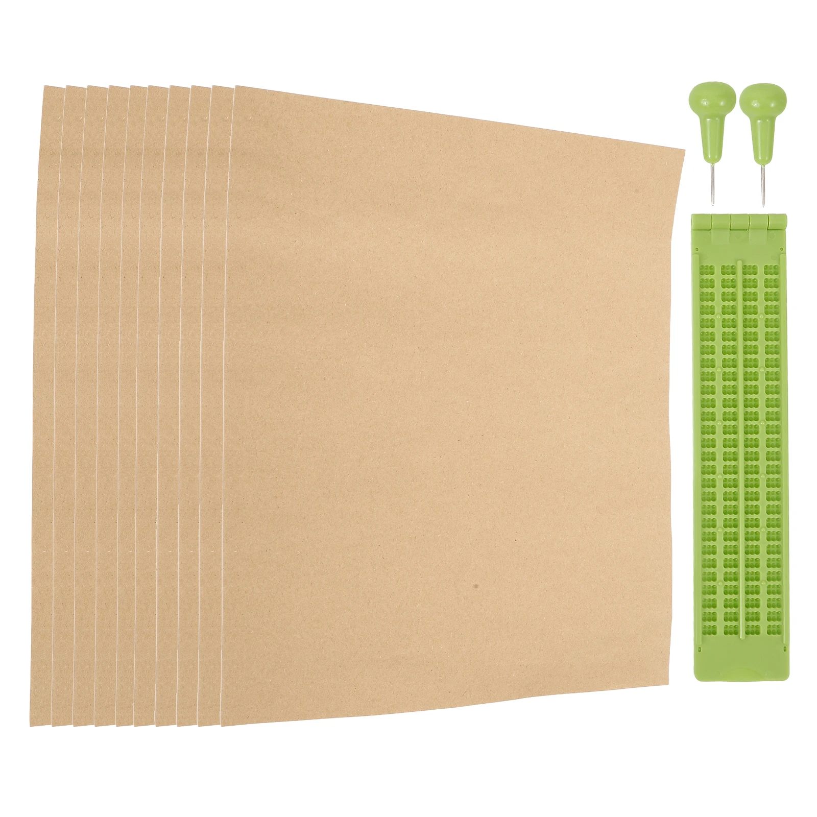 1 set 1 Set Writing Kit With Stylus Reusable Sturdy Plastic Braille Board For Blind Lightweight Study Tool Office Supplies
1 set 1 Set Writing Kit With Stylus Reusable Sturdy Plastic Braille Board For Blind Lightweight Study Tool Office Supplies