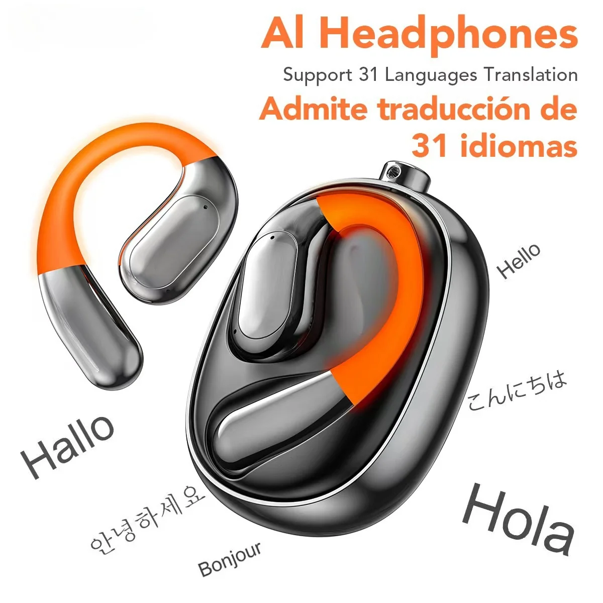 AI Wireless Open-Ear Bluetooth 5.4 Earphones Sports AI Noise Reduction Headphones Stereo Bone Conduction Waterproof AI Earbuds
AI Wireless Open-Ear Bluetooth 5.4 Earphones Sports AI Noise Reduction Headphones Stereo Bone Conduction Waterproof AI Earbuds
