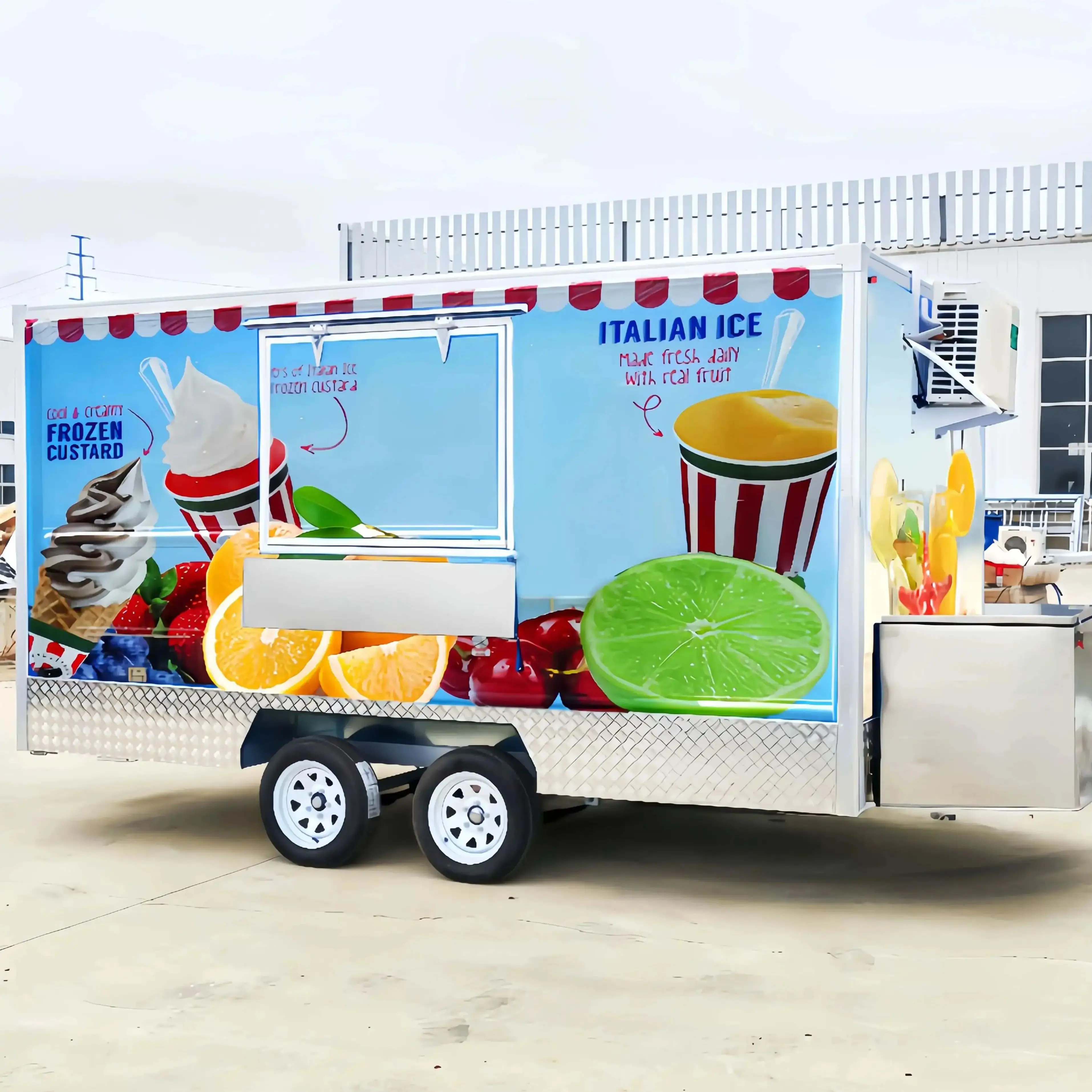 Customized Food Truck Trailer Smoothie Coffee Juice Bar Burger Crepe Pizza Food Truck Mobile Kitchen Catering Van
Customized Food Truck Trailer Smoothie Coffee Juice Bar Burger Crepe Pizza Food Truck Mobile Kitchen Catering Van