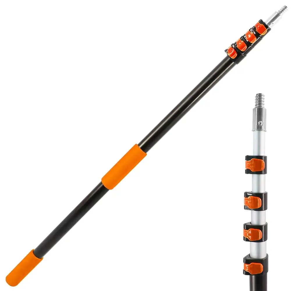 Telescopic Extension Pole, 4-16.5 FT Multi-Purpose Extension Pole for 23ft Reach, Heavy Duty Aluminum Extendable Pole with Fl
Telescopic Extension Pole, 4-16.5 FT Multi-Purpose Extension Pole for 23ft Reach, Heavy Duty Aluminum Extendable Pole with Fl