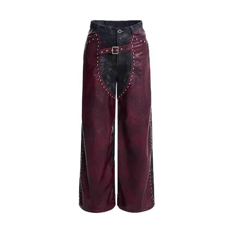 Men's Fashion Punk Style Hip Hop Pants With Rivet Faux Leather Biker Trousers Waterproof Windproof Motorcycle Rider Pants
Men's Fashion Punk Style Hip Hop Pants With Rivet Faux Leather Biker Trousers Waterproof Windproof Motorcycle Rider Pants