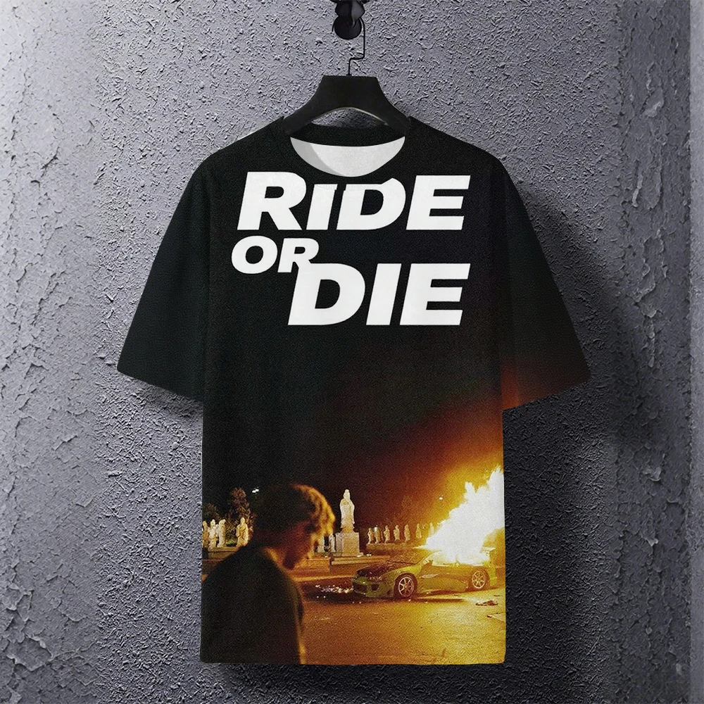 Men's "Ride or Die" Pattern T-shirt - Casual Loose Round Neck,Short Sleeve,Summer Streetwear,Perfect Gift for Men,Casual
Men's "Ride or Die" Pattern T-shirt - Casual Loose Round Neck,Short Sleeve,Summer Streetwear,Perfect Gift for Men,Casual