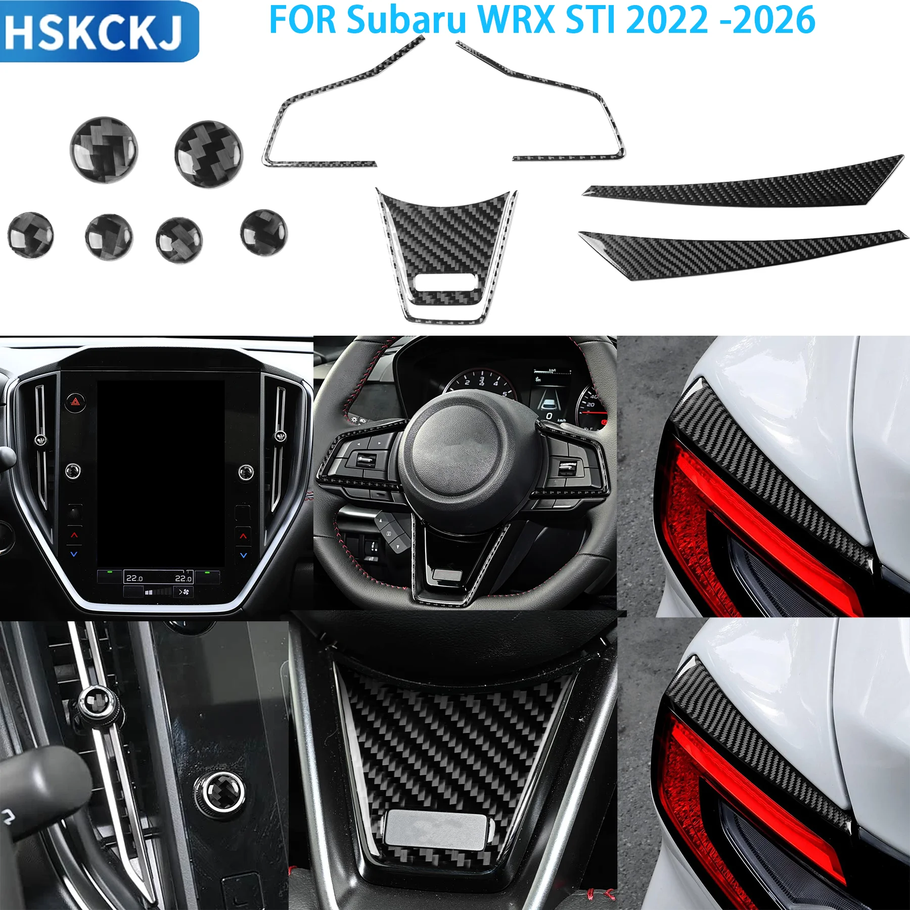 FOR Subaru WRX STI Carbon Fiber Car Parts Air Outlet Rotating Steering Wheel Chin Button Frame Tail Light Eyebrow Panel Sticker
FOR Subaru WRX STI Carbon Fiber Car Parts Air Outlet Rotating Steering Wheel Chin Button Frame Tail Light Eyebrow Panel Sticker