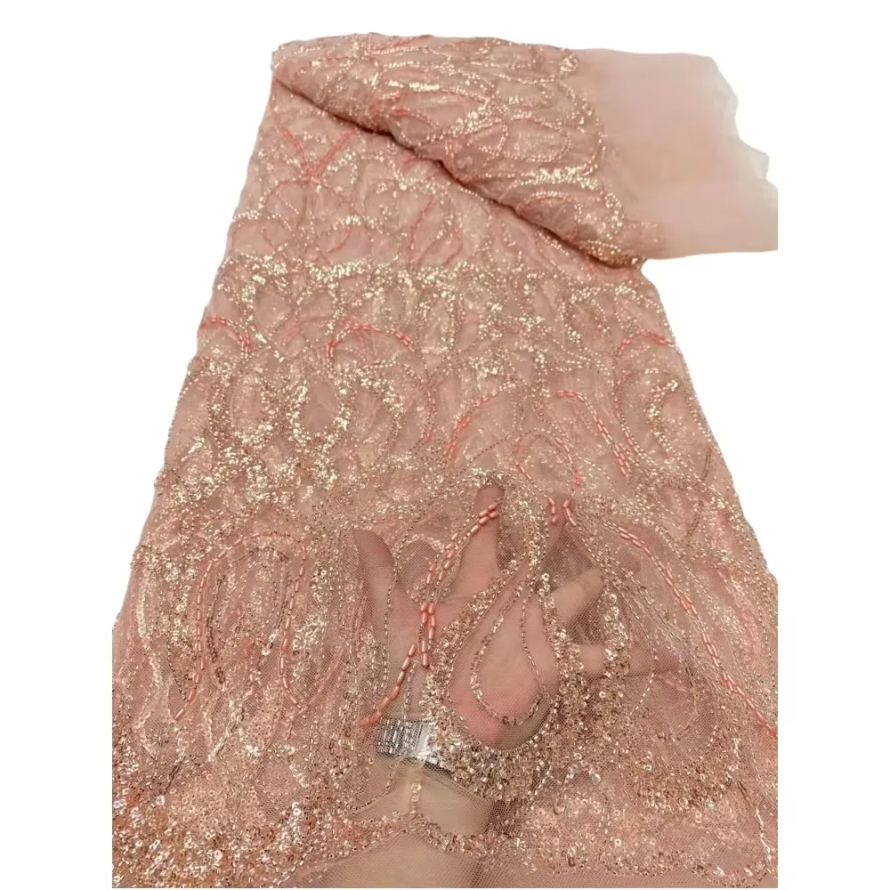 Luxury African Mesh Lace Sequin Fabric,Fabrics By The Meter,For Sewing,Beaded,White,Tulle,Wedding Dresses,Embroidery,5 Yards
Luxury African Mesh Lace Sequin Fabric,Fabrics By The Meter,For Sewing,Beaded,White,Tulle,Wedding Dresses,Embroidery,5 Yards