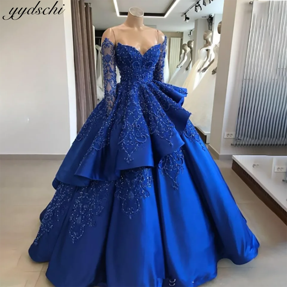 Customized Charming Blue Beaded Off The Shoulder Ruffles Satin A Line Wedding Dress 2025 Backless Sweep Train Tulle Bridal Gowns
Customized Charming Blue Beaded Off The Shoulder Ruffles Satin A Line Wedding Dress 2025 Backless Sweep Train Tulle Bridal Gowns