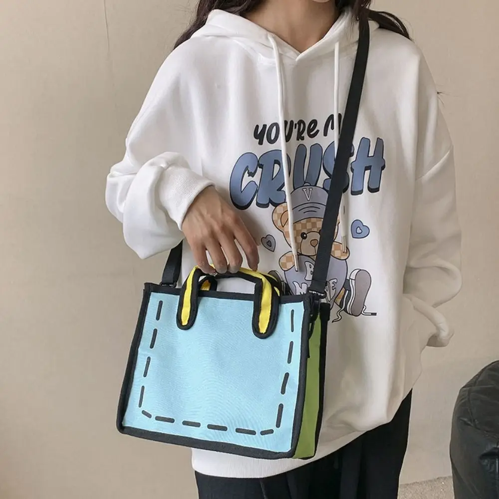 Casual Cartoon 2D Printed Tote Bag Canvas Creative Graffiti Messenger Bag Comic Bookbag All-match Handbag Girls
Casual Cartoon 2D Printed Tote Bag Canvas Creative Graffiti Messenger Bag Comic Bookbag All-match Handbag Girls
