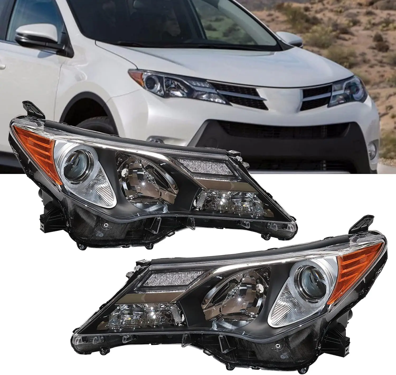 Фары в сборе, для Toyota Rav-4 2013-2015 гг., замена фар светодиодного проектора (драйвер + сторона пассажира)
Фары в сборе, для Toyota Rav-4 2013-2015 гг., замена фар светодиодного проектора (драйвер + сторона пассажира)