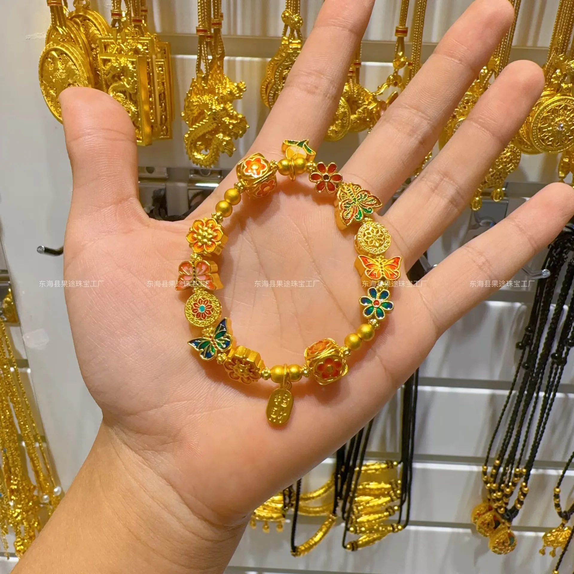 Luxury 9999 24K real gold ancient enameled butterfly bracelet AU9999 pure gold retro high-end bracelet
Luxury 9999 24K real gold ancient enameled butterfly bracelet AU9999 pure gold retro high-end bracelet