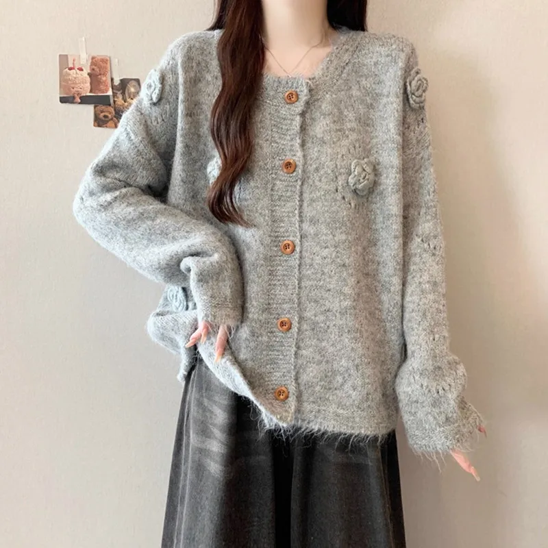 Sweater For Woman Korean Sweet Spring Autumn Cardigan Coat Long Sleeve Knitwear Tops Female Sweaters & Jumpers Buttons Jacket
Sweater For Woman Korean Sweet Spring Autumn Cardigan Coat Long Sleeve Knitwear Tops Female Sweaters & Jumpers Buttons Jacket