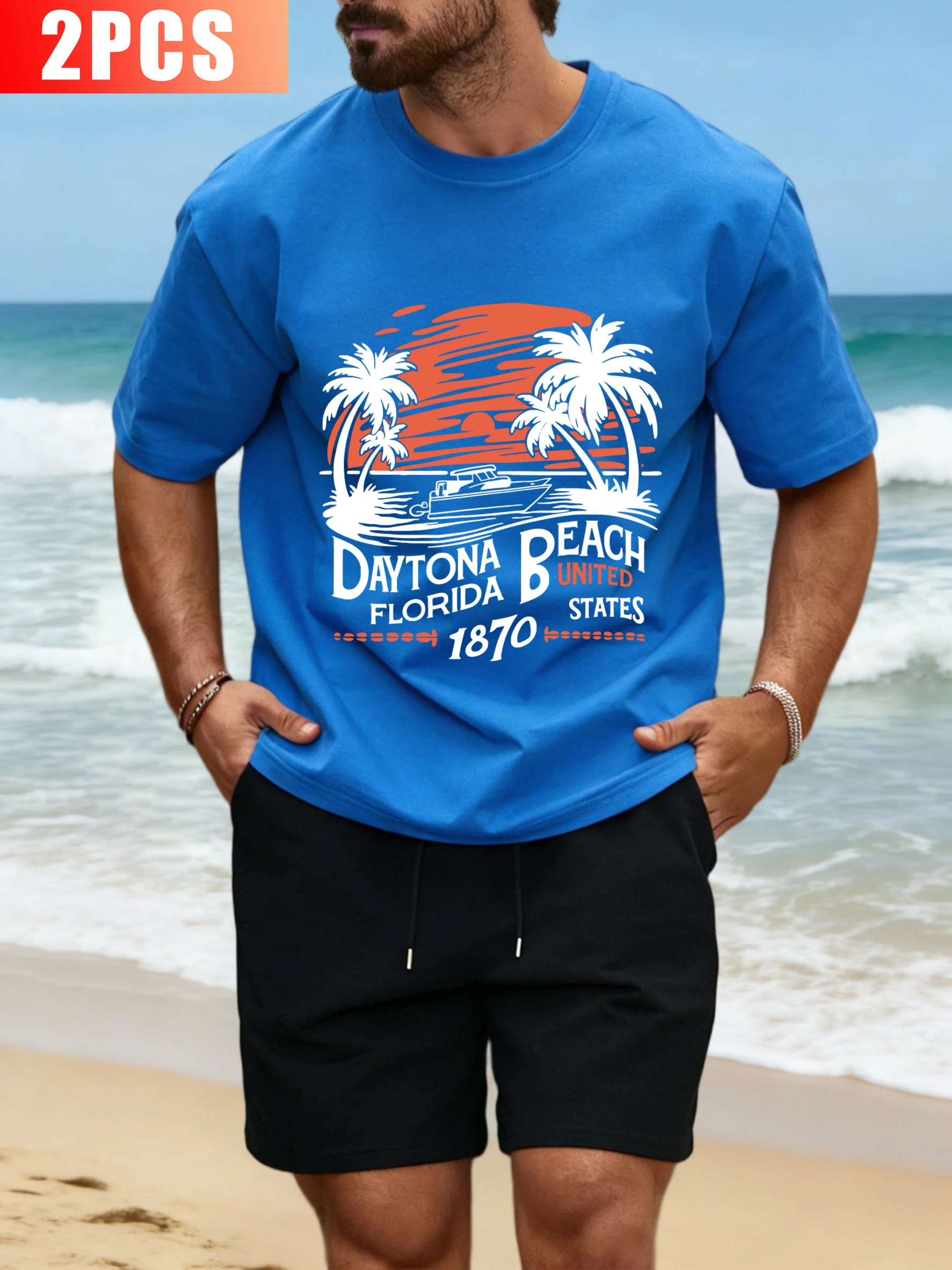 Daytona Florida 1870 Design Sportsuit Men Loose Cotton Tee Fashion Drawstring Shorts Set Casual All-Match Unisex Short Sleeve
Daytona Florida 1870 Design Sportsuit Men Loose Cotton Tee Fashion Drawstring Shorts Set Casual All-Match Unisex Short Sleeve