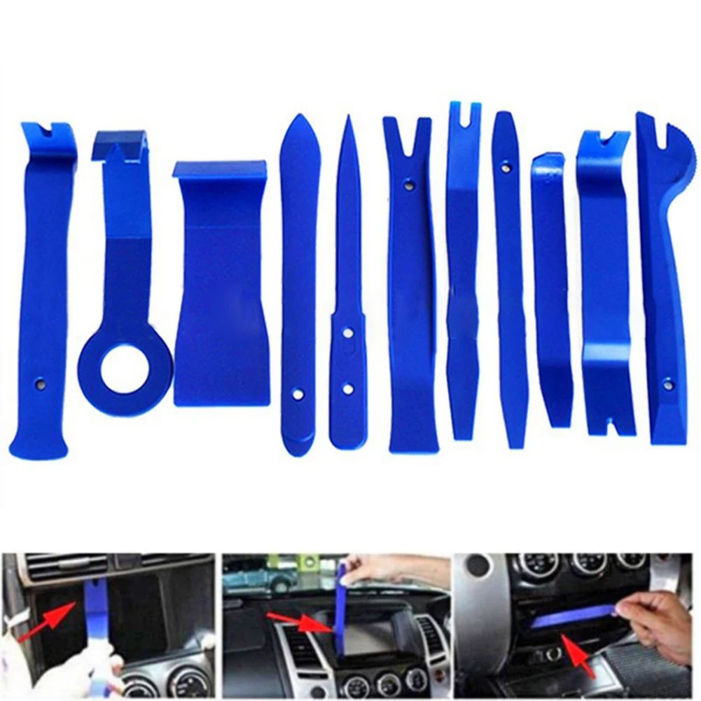 11PC Plastic Pry Tool Kit Car Radio Door Body Clip Panel Trim Dash Audio Removing Pry Tool Set Direct Replacement Car Tool
11PC Plastic Pry Tool Kit Car Radio Door Body Clip Panel Trim Dash Audio Removing Pry Tool Set Direct Replacement Car Tool
