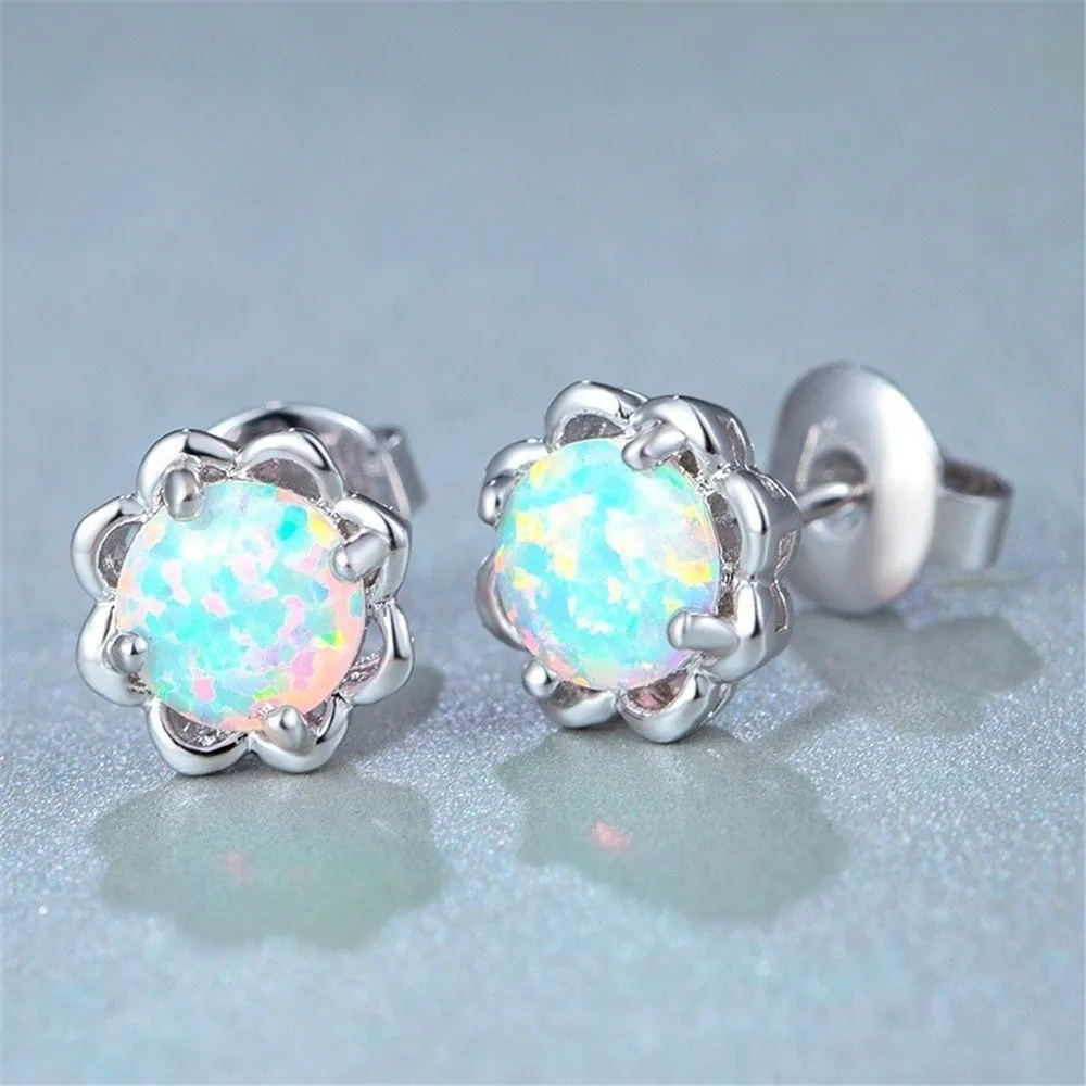 New European and American Opal Stud Earrings, Luxury Floral Creative Design Earrings for Women
New European and American Opal Stud Earrings, Luxury Floral Creative Design Earrings for Women