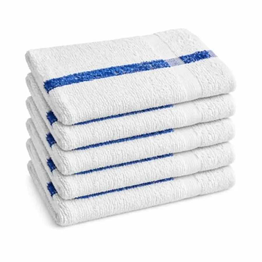 Bulk Pool Towels 100 Cotton Terry Soft Absorbent Quick Drying White Towels with Blue Center Stripe for Swimming Pools Hotels Gy
Bulk Pool Towels 100 Cotton Terry Soft Absorbent Quick Drying White Towels with Blue Center Stripe for Swimming Pools Hotels Gy