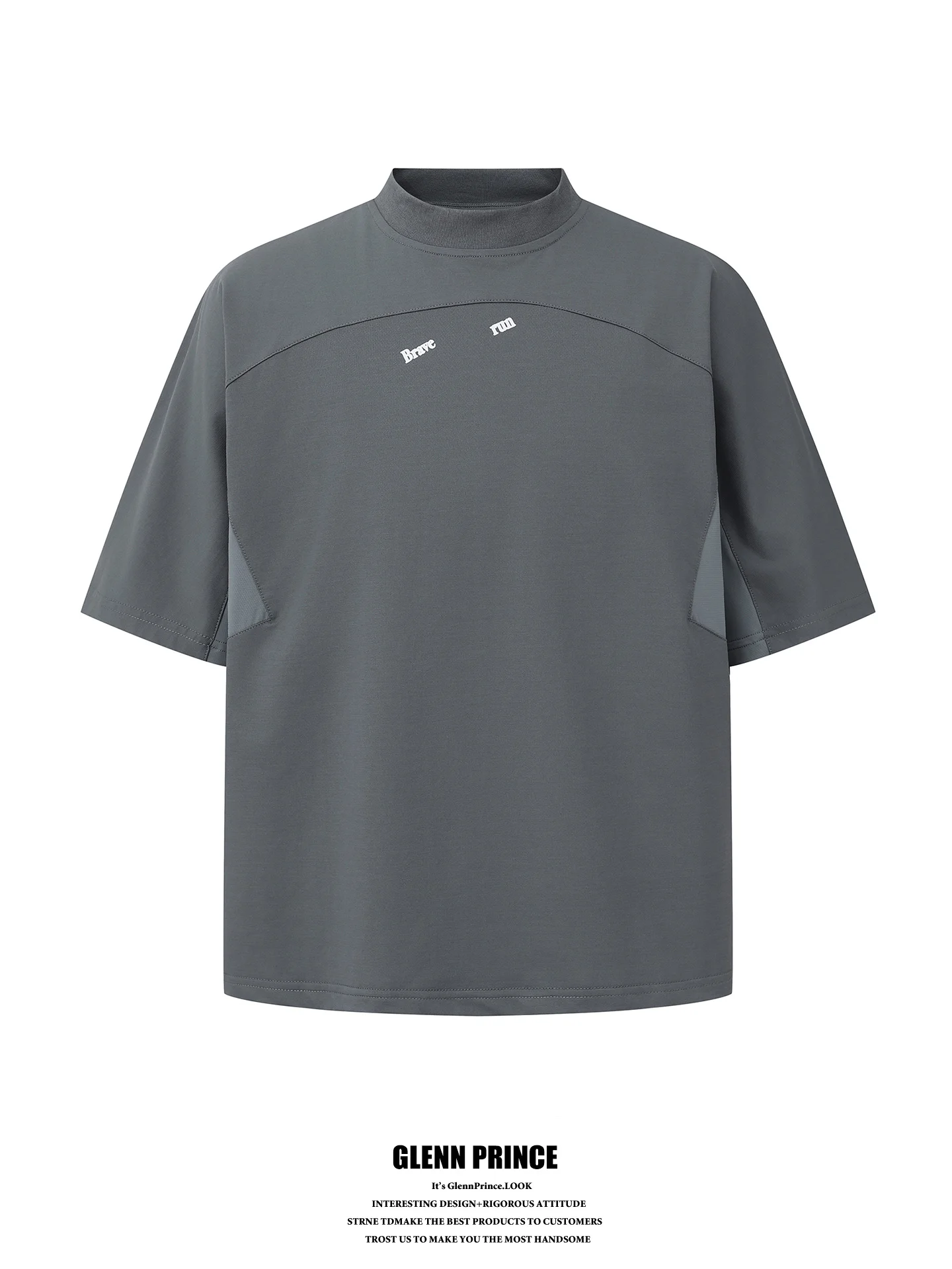 Loose Short Sleeve T-Shirt Men's Summer Sport Style Half High Collar Deconstructed Patchwork Half Sleeve Body T-Shirt
Loose Short Sleeve T-Shirt Men's Summer Sport Style Half High Collar Deconstructed Patchwork Half Sleeve Body T-Shirt
