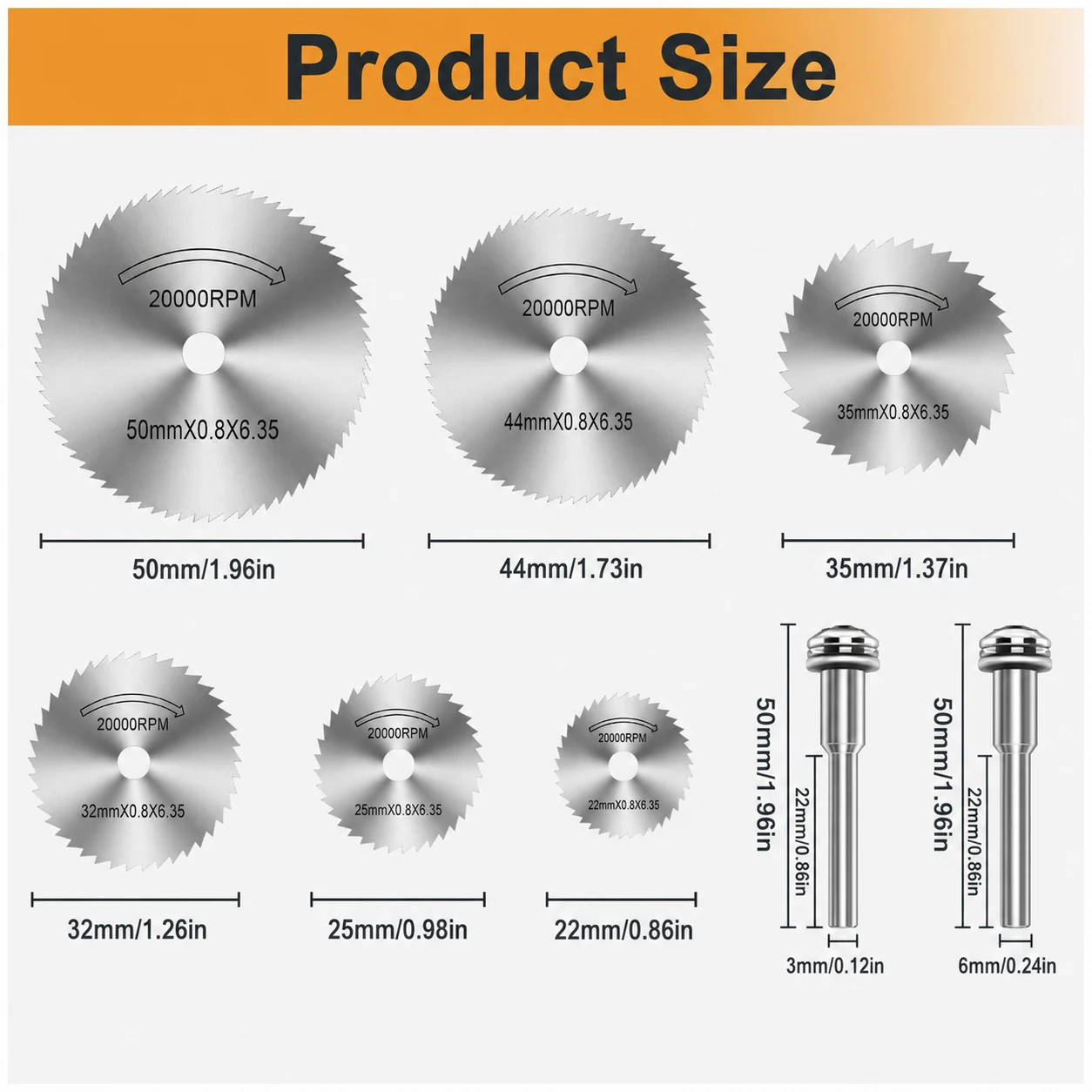 1/4" Hex Shank HSS Saw Blades 10PCS Universal Fit for Grinders, Metal Wood Plastic Cutting Discs, Durable Rotary Tool Blades
1/4" Hex Shank HSS Saw Blades 10PCS Universal Fit for Grinders, Metal Wood Plastic Cutting Discs, Durable Rotary Tool Blades