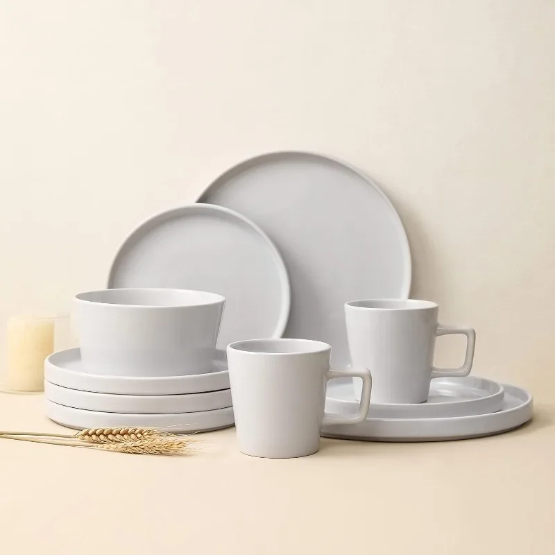 Celina Modern Stoneware Набор столовой посуды из 16 предметов, набор тарелок и мисок, белый глянцевый, сервиз посуды на 4
Celina Modern Stoneware Набор столовой посуды из 16 предметов, набор тарелок и мисок, белый глянцевый, сервиз посуды на 4