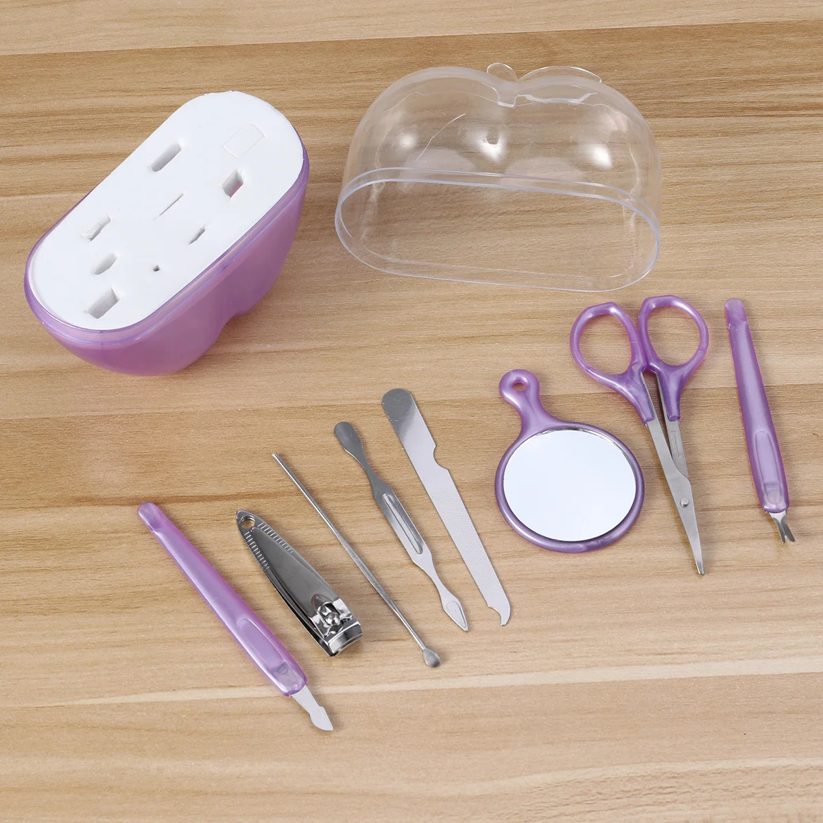 8-in-1 Apple Shaped Nail Clipper Set Nail Scissors Mirror File Eyebrow Tweezers Grooming Kit Portable Travel Manicure Pedicure
8-in-1 Apple Shaped Nail Clipper Set Nail Scissors Mirror File Eyebrow Tweezers Grooming Kit Portable Travel Manicure Pedicure