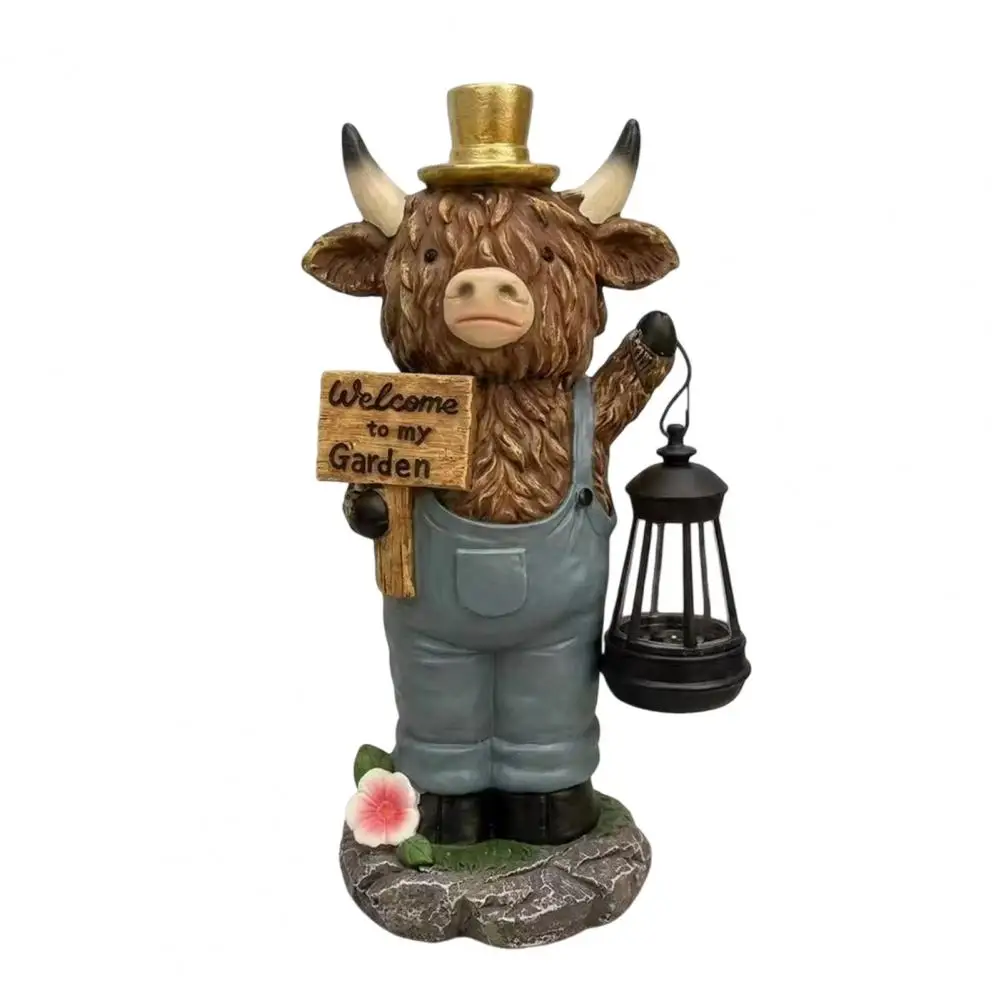 Highland Cow Garden Statue with Solar Lantern Cute Animal Solar Light Resin Cow Sculpture for Farmhouse Yard Decor
Highland Cow Garden Statue with Solar Lantern Cute Animal Solar Light Resin Cow Sculpture for Farmhouse Yard Decor
