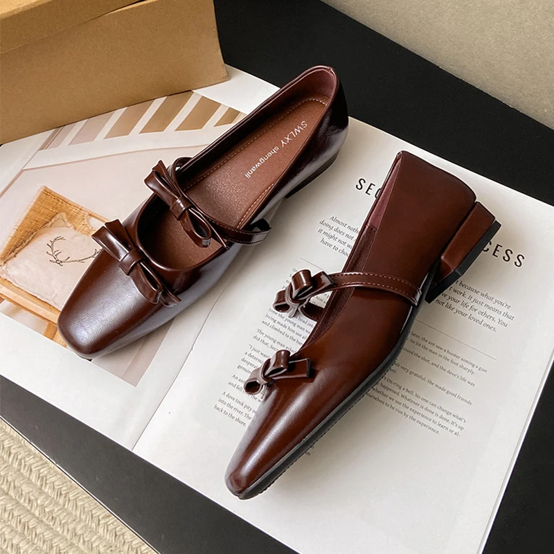 Bow Low Heels Women Loafers Shoes Luxury Brand Sandals Woman Mary Jane Leather Shoes Summer 2025 Dress Chunky Shallow Zapatos
Bow Low Heels Women Loafers Shoes Luxury Brand Sandals Woman Mary Jane Leather Shoes Summer 2025 Dress Chunky Shallow Zapatos