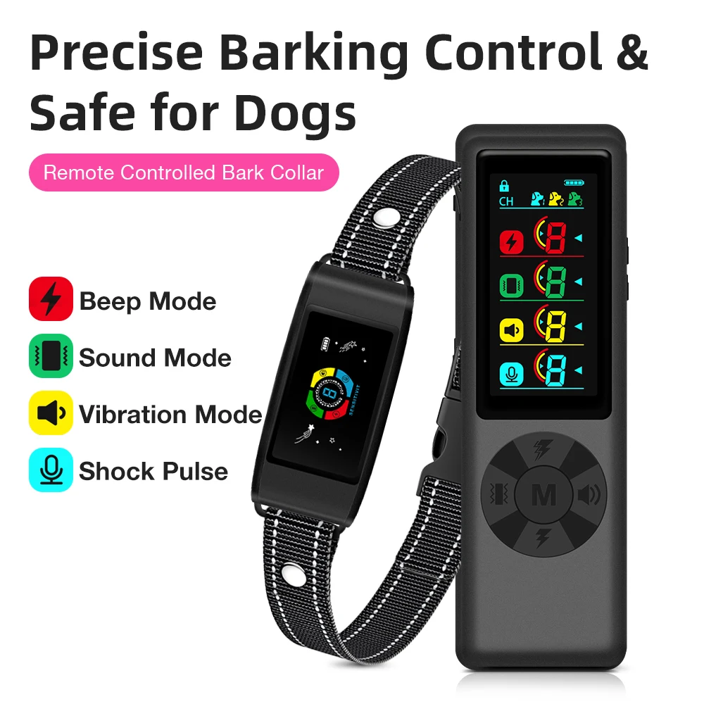Automatic Anti Bark Collar & Remote Control Dog Training Collar 2 in 1 Waterproof 4 Modes Dog Shock Collar with Beep Vibration
Automatic Anti Bark Collar & Remote Control Dog Training Collar 2 in 1 Waterproof 4 Modes Dog Shock Collar with Beep Vibration
