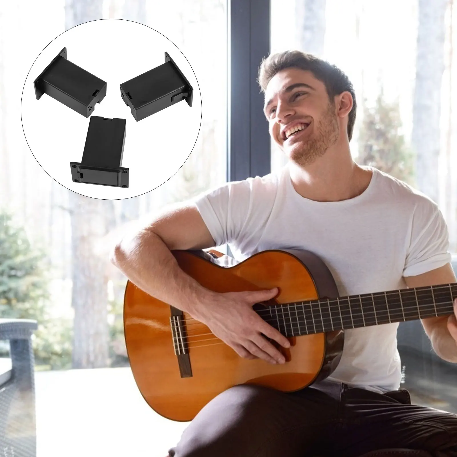 3pcs Guitar Pickup Holder Black Durable Plastic Drawer Design Light Practical Replacement for Active Bass for Players
3pcs Guitar Pickup Holder Black Durable Plastic Drawer Design Light Practical Replacement for Active Bass for Players