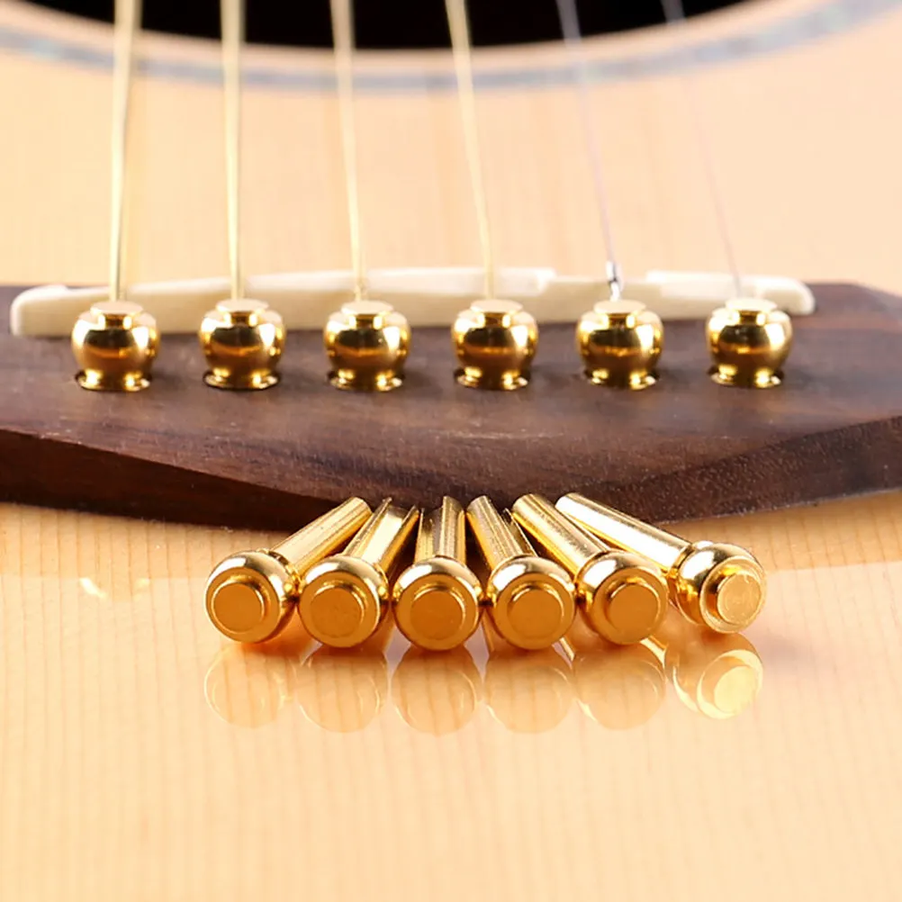 12Pcs Pure Copper Guitar Bridge Pins Acoustic Guitar Parts Replacement Kit Improve String Retention Sweep Picking Clarity Metal
12Pcs Pure Copper Guitar Bridge Pins Acoustic Guitar Parts Replacement Kit Improve String Retention Sweep Picking Clarity Metal