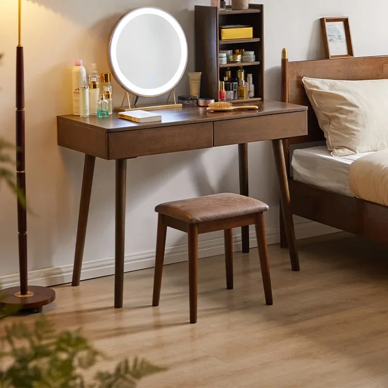 Solid wood dresser, bedroom, small apartment, modern simple dressing table, integrated dressing table, simple lamp makeup mirror
Solid wood dresser, bedroom, small apartment, modern simple dressing table, integrated dressing table, simple lamp makeup mirror