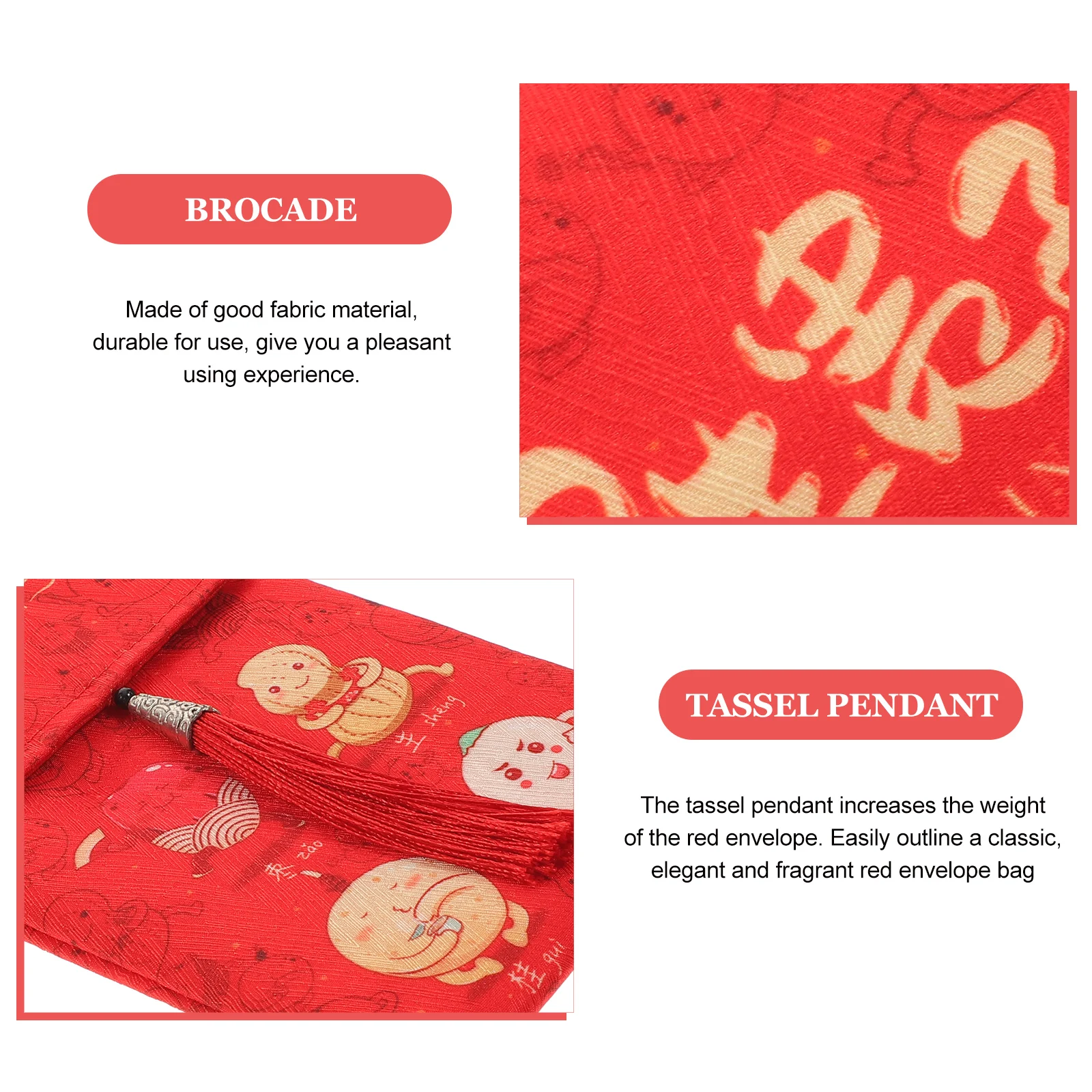 H made Chinese Style Red Envelope Fabric Money Bag Packet Wedding Supplies Large Hong Bao Retro Design Elegant Look Durability
H made Chinese Style Red Envelope Fabric Money Bag Packet Wedding Supplies Large Hong Bao Retro Design Elegant Look Durability