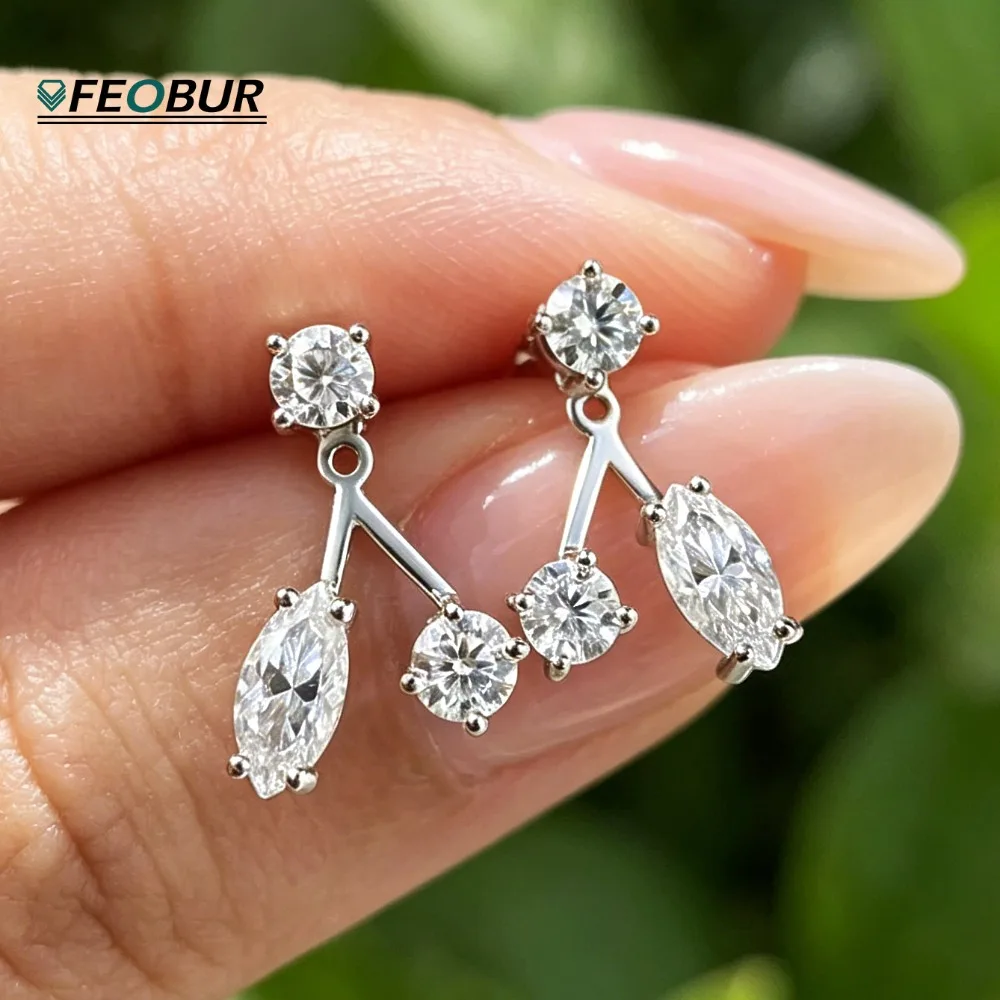 2.2cttw Full Moissanite Stud Ear Jacket for Women 925 Sterling Silver Front Back Drop Earrings Lab Diamond Wedding Jewelry Gift
2.2cttw Full Moissanite Stud Ear Jacket for Women 925 Sterling Silver Front Back Drop Earrings Lab Diamond Wedding Jewelry Gift