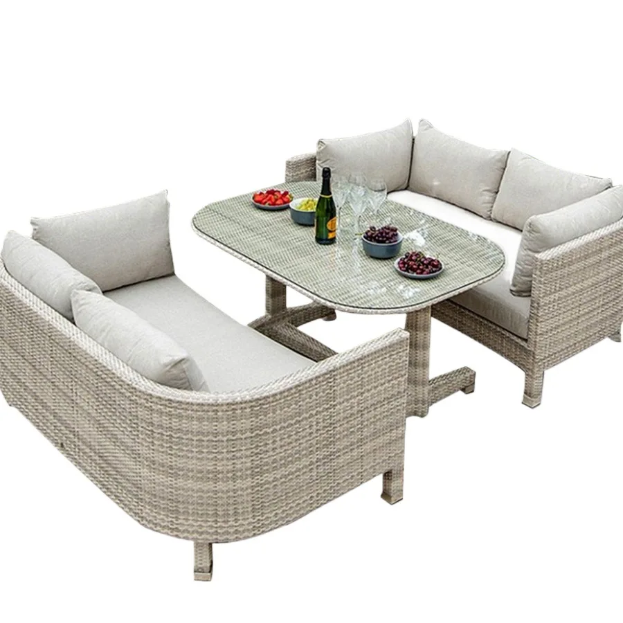 Modern Modular Plastic Rattan Durable Waterproof Three-piece Garden Sofa Set
Modern Modular Plastic Rattan Durable Waterproof Three-piece Garden Sofa Set