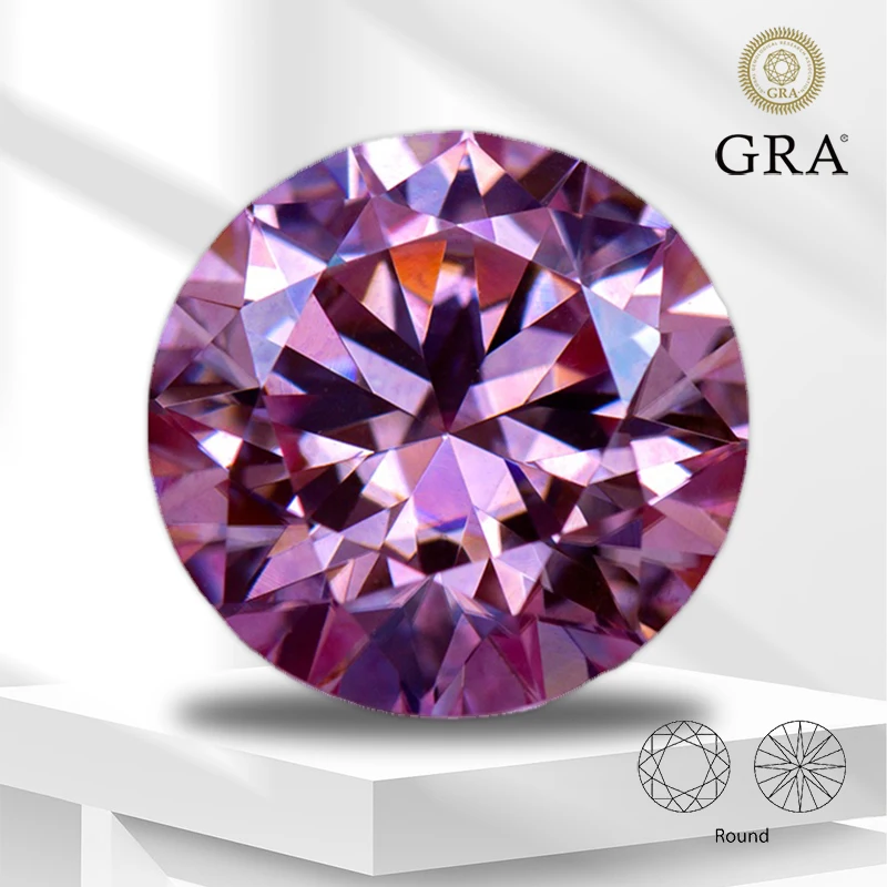 Moissanite Stone Sakura Pink Color Round Cut Lab Created Synthetic Gemstone for Charms Women Jewelry Making with GRA Certificate
Moissanite Stone Sakura Pink Color Round Cut Lab Created Synthetic Gemstone for Charms Women Jewelry Making with GRA Certificate