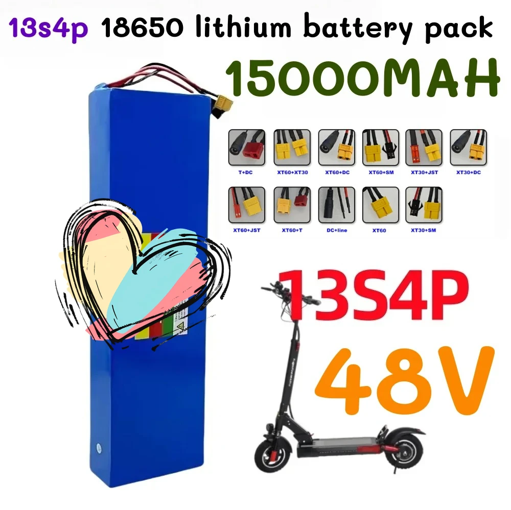 48V 13S4P 15000mAh Electric Scooters Li-ion Battery, with BMS Protection System, for Kugoo M4/M4Pro/MaxSpeed Series Battery
48V 13S4P 15000mAh Electric Scooters Li-ion Battery, with BMS Protection System, for Kugoo M4/M4Pro/MaxSpeed Series Battery