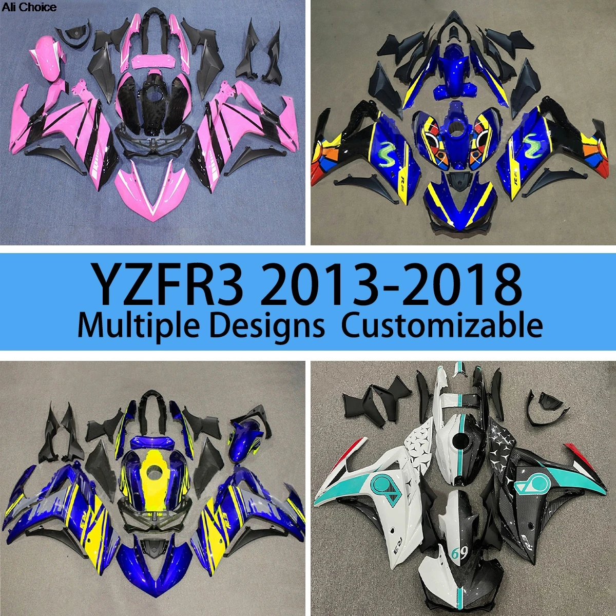 Fit for YAMAHA YZF R3 2013 2014 2015 2016 2017 2018 Cool Fairing Kit YZFR3 13-18 Motorcycle Fairings ABS Carbon Fibre
Fit for YAMAHA YZF R3 2013 2014 2015 2016 2017 2018 Cool Fairing Kit YZFR3 13-18 Motorcycle Fairings ABS Carbon Fibre