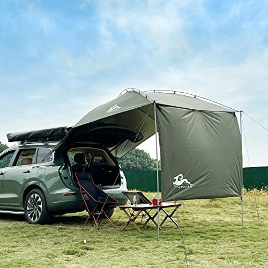 SUV tailgate tent with awning for camping, waterproof 3000MM UPF 50+ polyester, gray, quick-setup shade and shelter
SUV tailgate tent with awning for camping, waterproof 3000MM UPF 50+ polyester, gray, quick-setup shade and shelter
