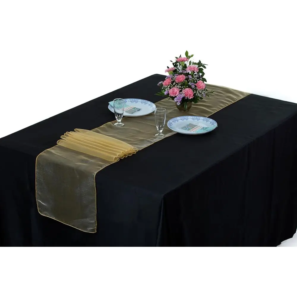 12x108 Inch Elegant Organza Table Runners, 20 Pack, Perfect for Weddings, Parties, and Banquets - Gold
12x108 Inch Elegant Organza Table Runners, 20 Pack, Perfect for Weddings, Parties, and Banquets - Gold