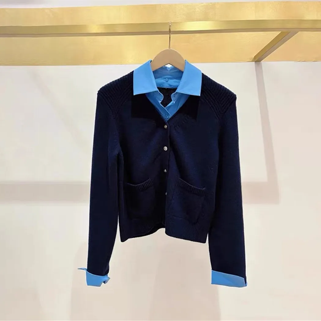 High-End Version European Sle Knitted Cardigan irt Collar Detachable Color Blo Women's Top Faionable French Sle Med...
High-End Version European Sle Knitted Cardigan irt Collar Detachable Color Blo Women's Top Faionable French Sle Med...