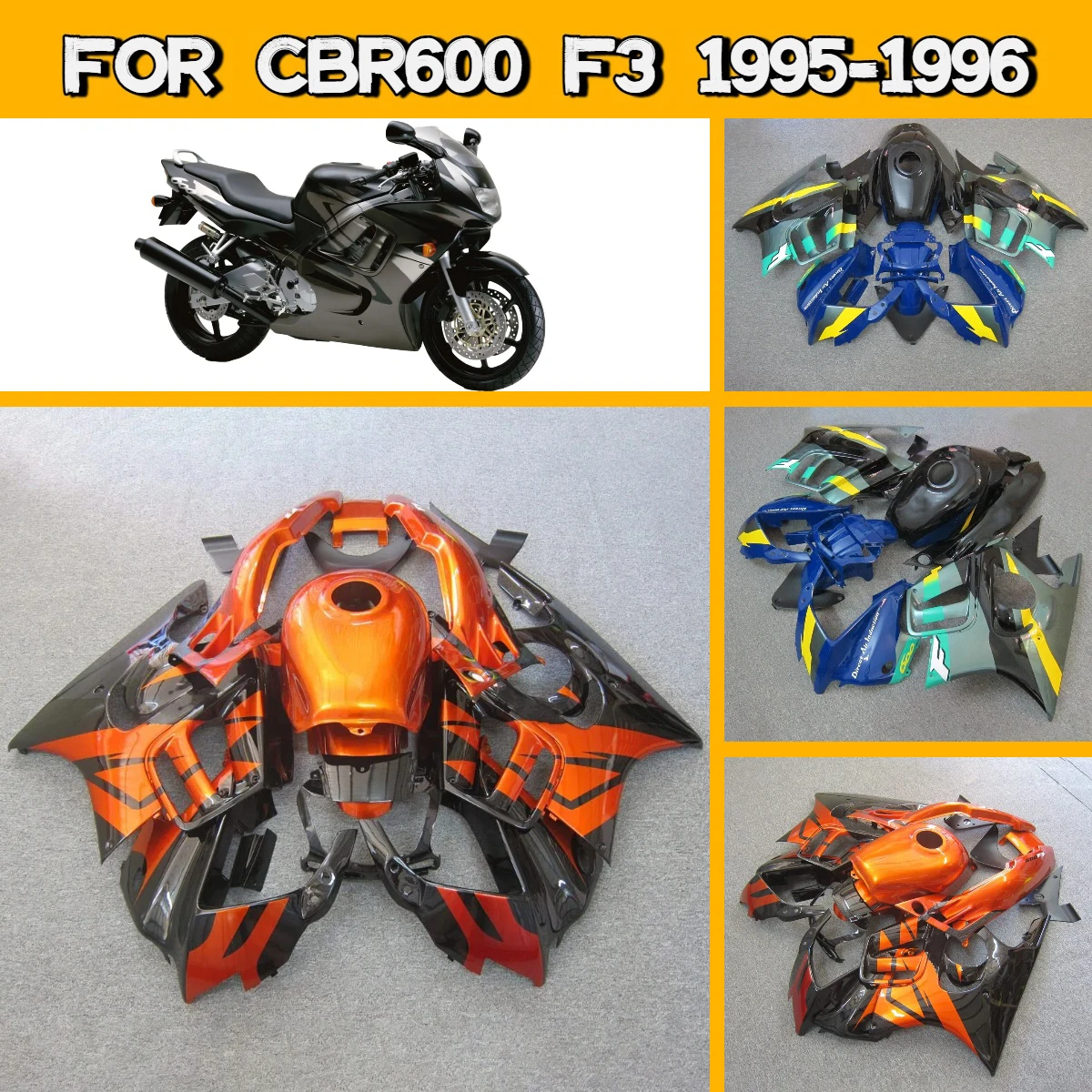 Комплект обтекателей (обвес) для Honda CBR600 F3 1995-1996 годов, полный комплект, инжекционное литье, на замену штатным
Комплект обтекателей (обвес) для Honda CBR600 F3 1995-1996 годов, полный комплект, инжекционное литье, на замену штатным