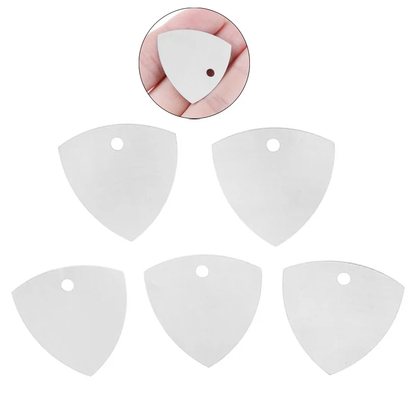 10 Pcs Large Triangle Guitar Paddles Metal Stainless Steel Paddles Triangle Guitar Bullets
10 Pcs Large Triangle Guitar Paddles Metal Stainless Steel Paddles Triangle Guitar Bullets