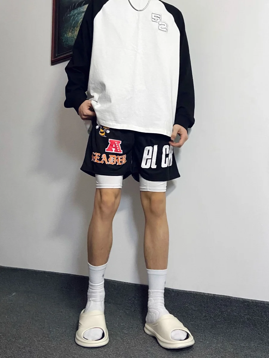 American Sports Baskeall Honeycomb Pattern Men's orts Knee-High Fitn Casual Breathable Four-Part Pants Youth Summer
American Sports Baskeall Honeycomb Pattern Men's orts Knee-High Fitn Casual Breathable Four-Part Pants Youth Summer