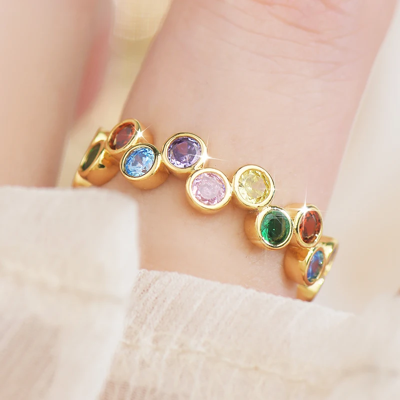 Ins 2022 New Fashion Women Inlaid Colorful Exquisite Round Zircon Irregular Open Ring Temperament Beautiful Ladies Rings Jewelry
Ins 2022 New Fashion Women Inlaid Colorful Exquisite Round Zircon Irregular Open Ring Temperament Beautiful Ladies Rings Jewelry