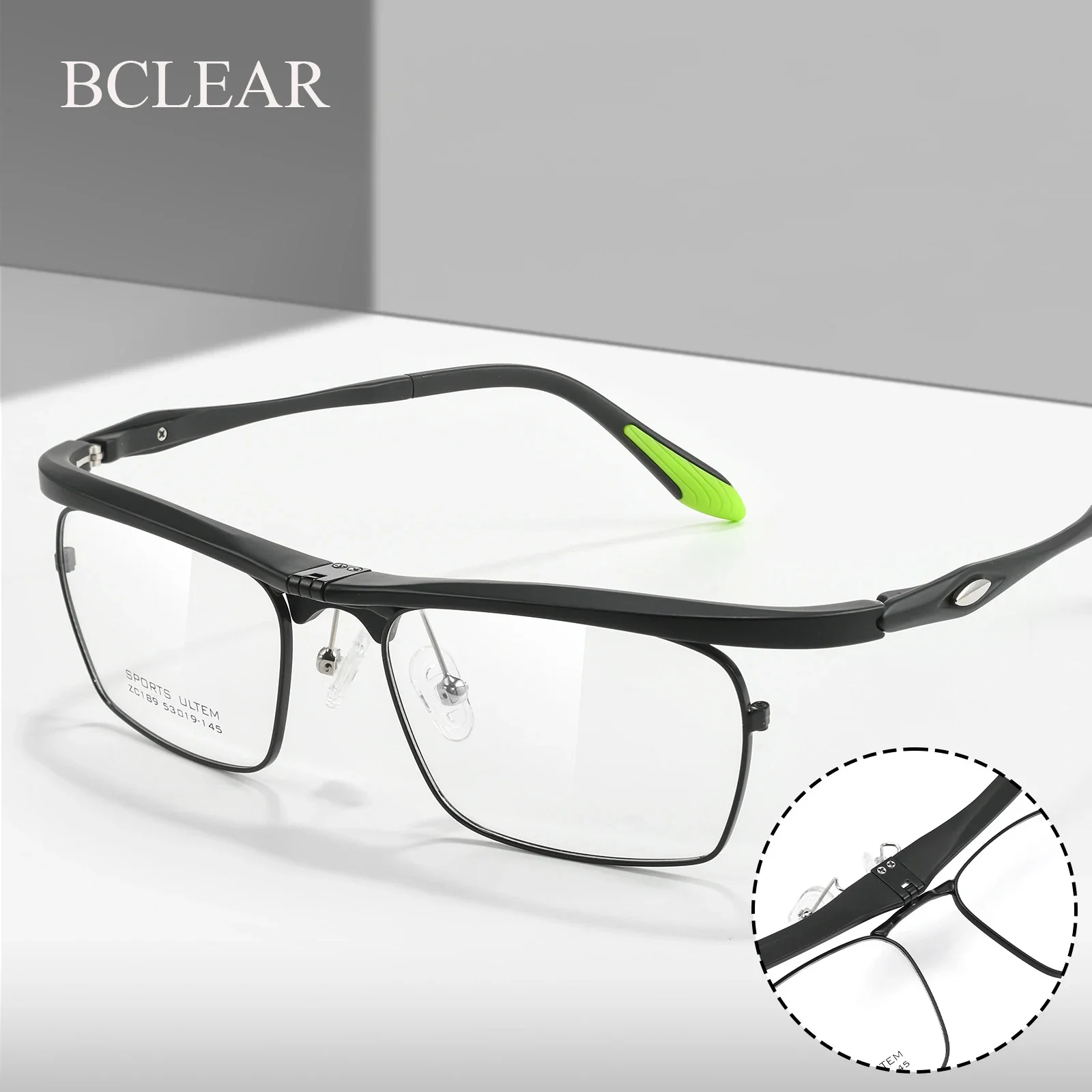 BCLEAR Lightweight Flip over Sports Eylasses Tungsten Carbon Plastic Steel Business Rectangle Optical Glasses Frame New Desgin
BCLEAR Lightweight Flip over Sports Eylasses Tungsten Carbon Plastic Steel Business Rectangle Optical Glasses Frame New Desgin