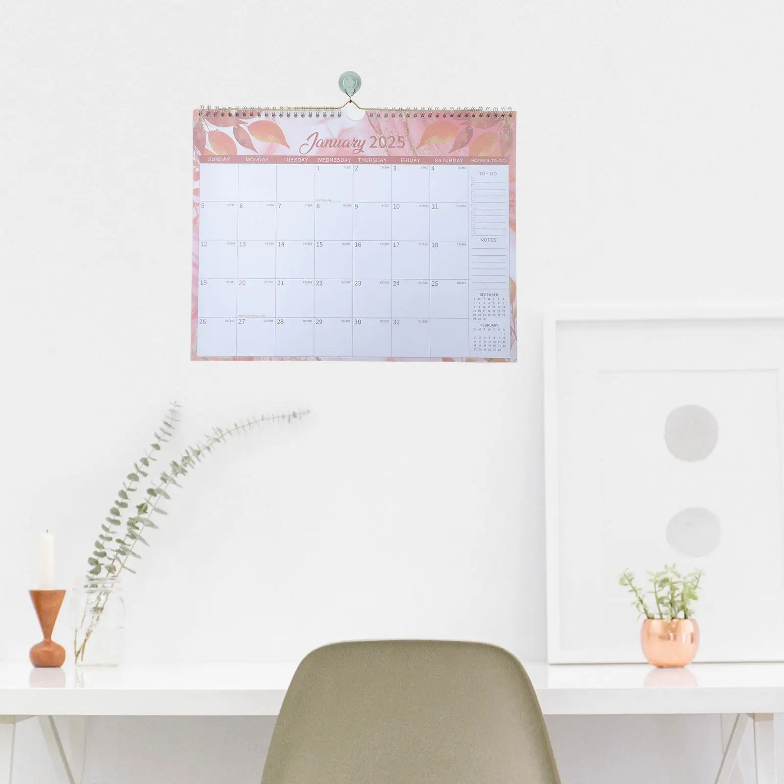 Spiral Bound Large Floral Wall Calendar for Office Home Decor Creative Vertical Calendar with Date Memo Event Sections Chic
Spiral Bound Large Floral Wall Calendar for Office Home Decor Creative Vertical Calendar with Date Memo Event Sections Chic