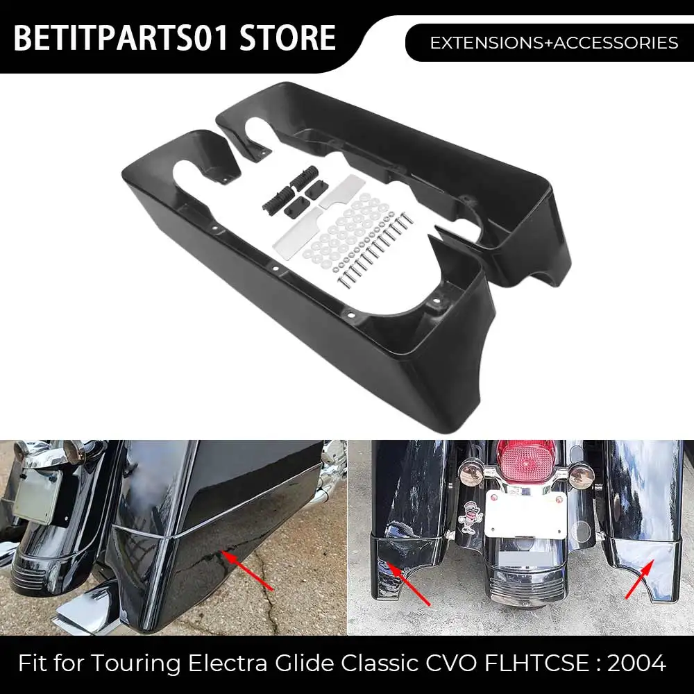 Motorcycle 1 Set Double Cut Hard Saddlebag Extension Black ABS For Touring Road Glide Custom CVO Anniversary FLTRXSE2 1994-2013
Motorcycle 1 Set Double Cut Hard Saddlebag Extension Black ABS For Touring Road Glide Custom CVO Anniversary FLTRXSE2 1994-2013