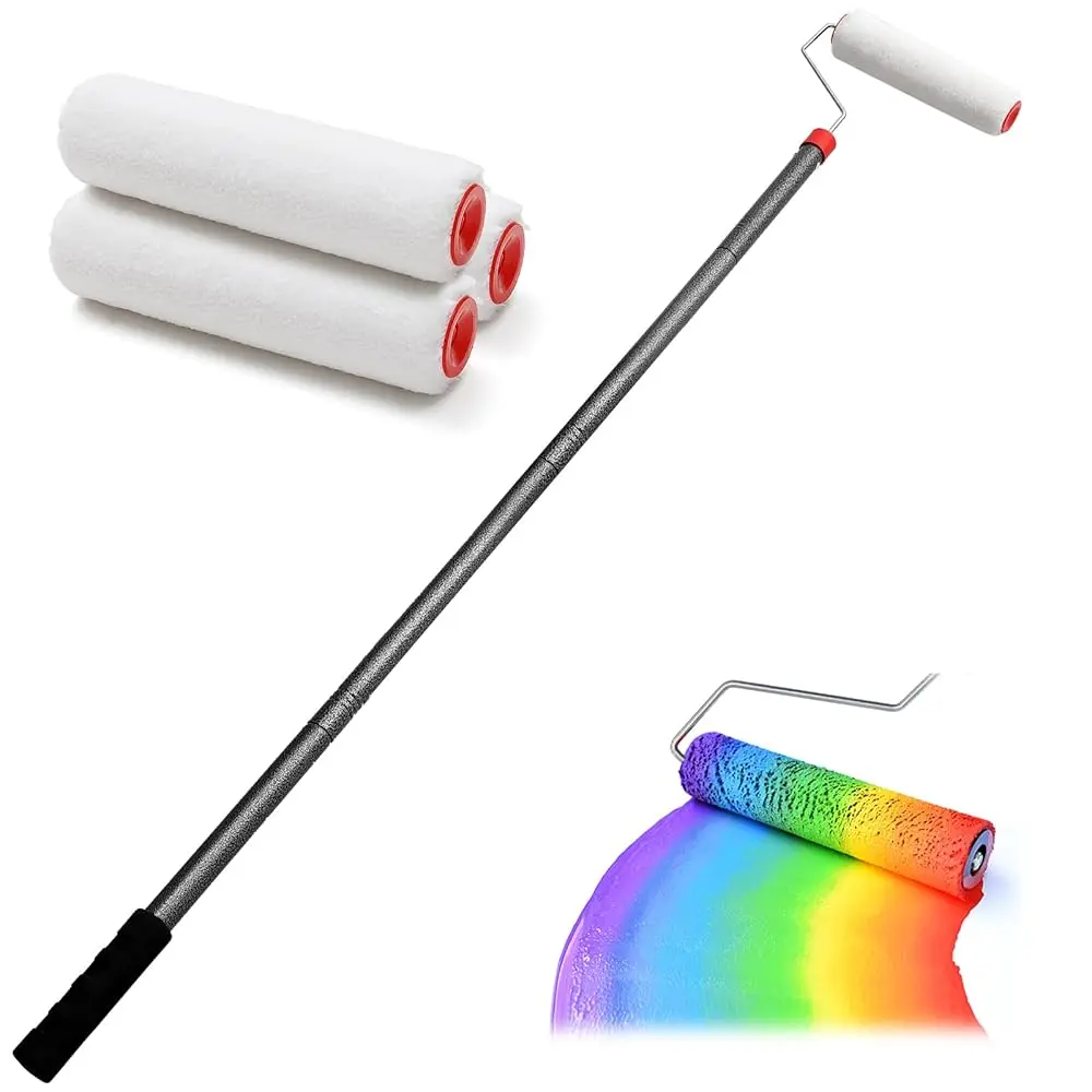 Paint Roller Extension Poles 6 FT Paint Roller kit with Brush Stainless Steel Poles Splicing Rod House Mural Brush for Walls
Paint Roller Extension Poles 6 FT Paint Roller kit with Brush Stainless Steel Poles Splicing Rod House Mural Brush for Walls