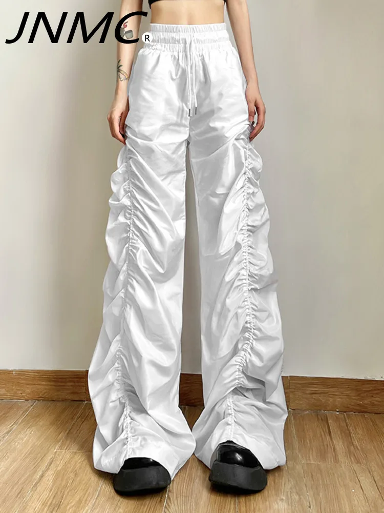 JNMC Pleated Splice Design High Elastic Waist Trousers For Women 2024 Spring New Fashion Wide Leg Casual Pants Female
JNMC Pleated Splice Design High Elastic Waist Trousers For Women 2024 Spring New Fashion Wide Leg Casual Pants Female