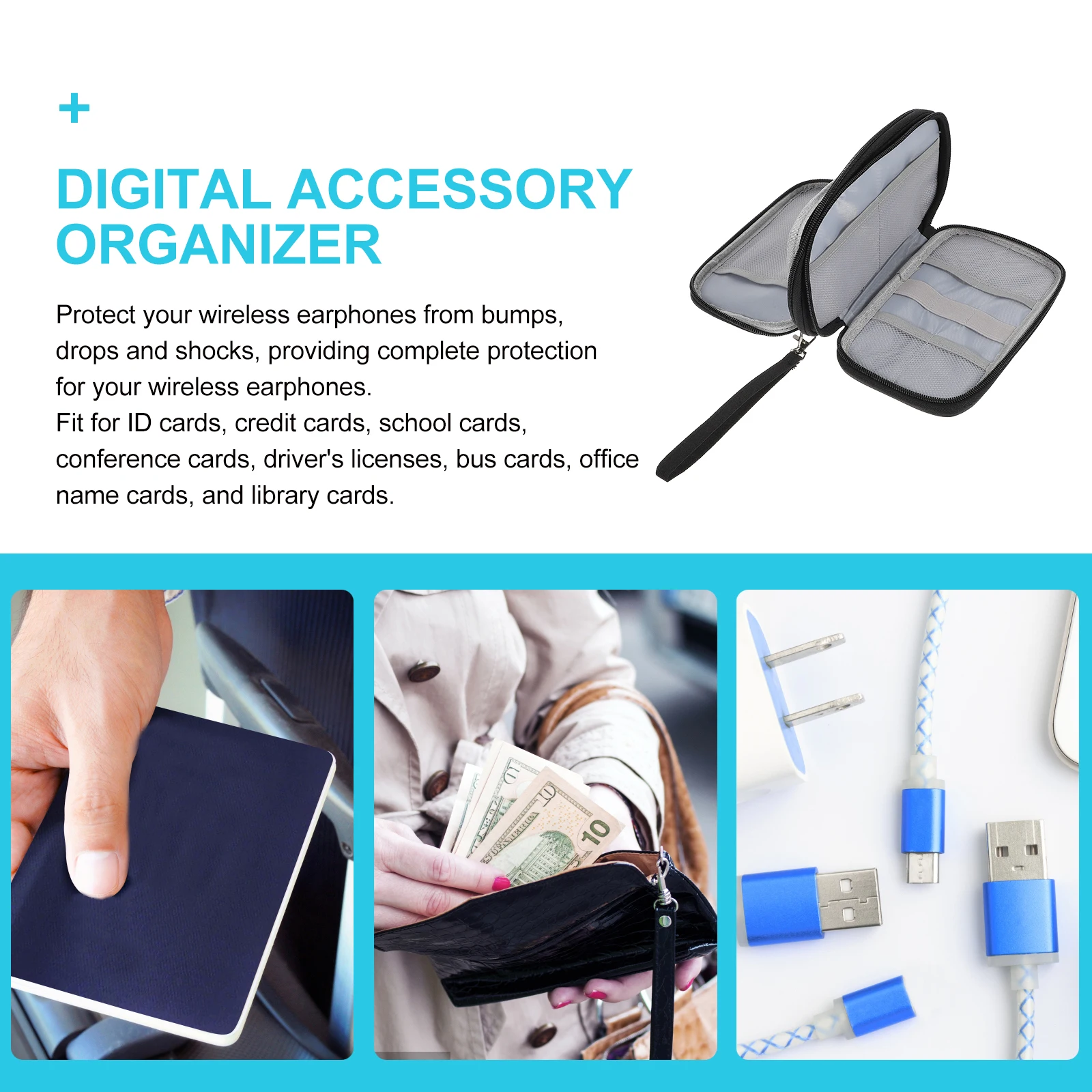 Data Cable Storage Bag Wire ganizer Electronics Case Polyester Oxford Travel Digital Accessory Bag Cord Holder For
Data Cable Storage Bag Wire ganizer Electronics Case Polyester Oxford Travel Digital Accessory Bag Cord Holder For